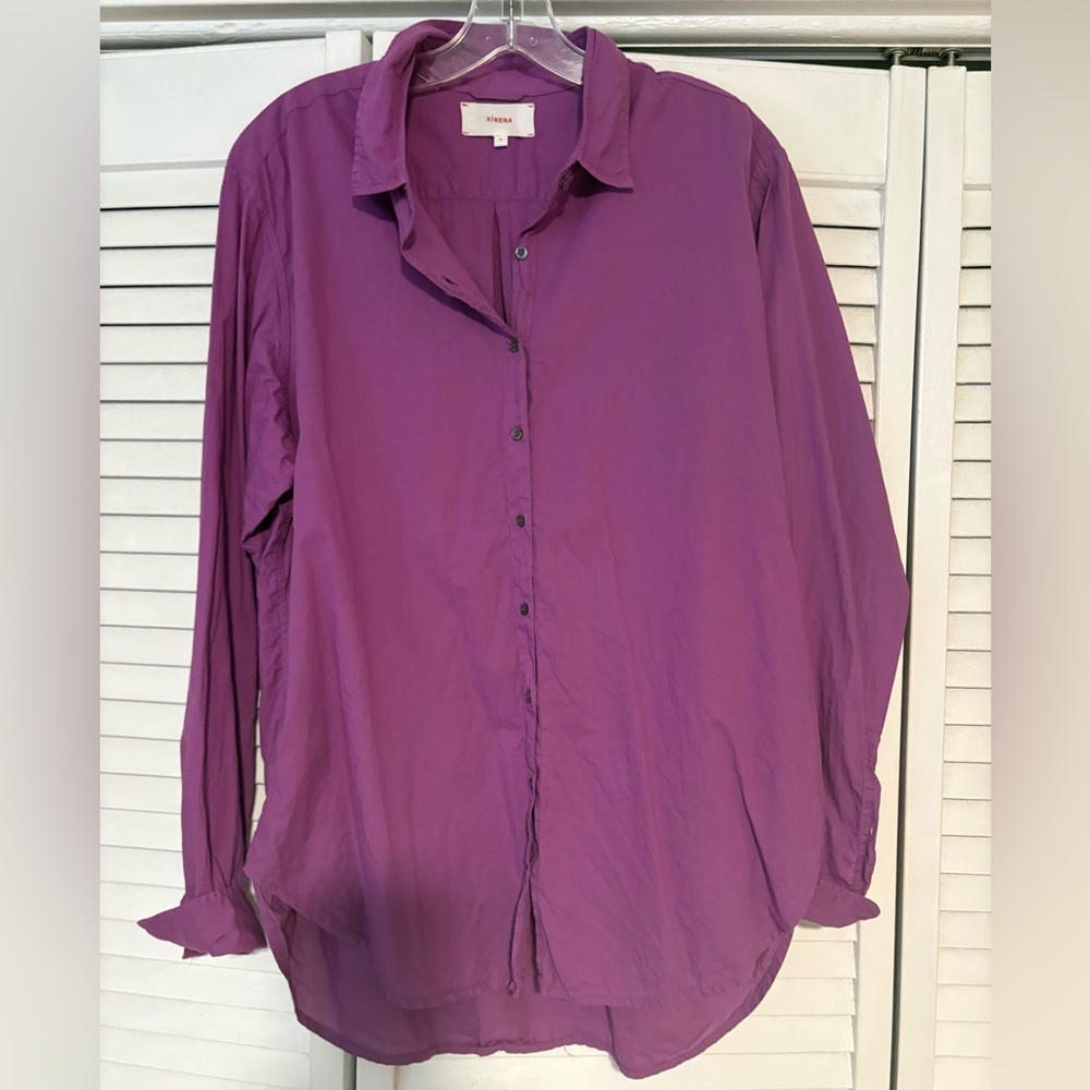 Xirena Sydney Oversized Button up Shirt in Orchid